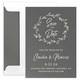 Wreath on Shimmer Save the Date Cards Image 11 of 14